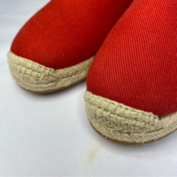 Stuart Weitzman Mykonos Twill Espadrilles In Red Size 6 - Picture 11 of 14